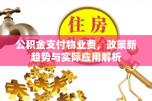 定远公积金支付物业费，政策新趋势与实际应用解析
