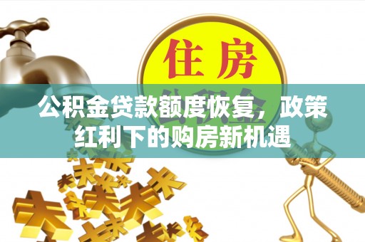 定远公积金贷款额度恢复，政策红利下的购房新机遇