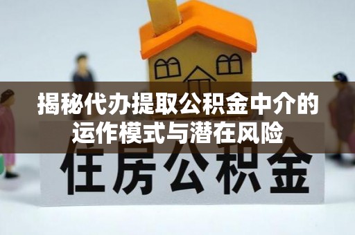 定远揭秘代办提取公积金中介的运作模式与潜在风险