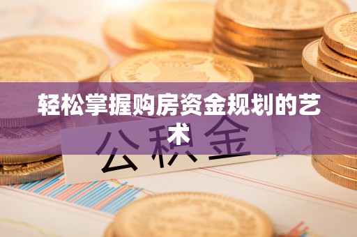 定远轻松掌握购房资金规划的艺术