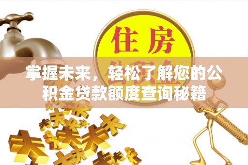 定远掌握未来，轻松了解您的公积金贷款额度查询秘籍