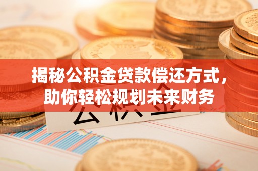 定远揭秘公积金贷款偿还方式，助你轻松规划未来财务