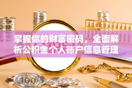 定远掌握你的财富密码，全面解析公积金个人账户信息管理