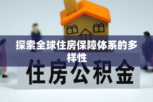 定远探索全球住房保障体系的多样性