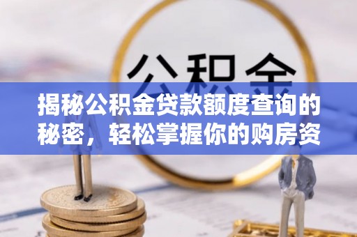 定远揭秘公积金贷款额度查询的秘密，轻松掌握你的购房资金