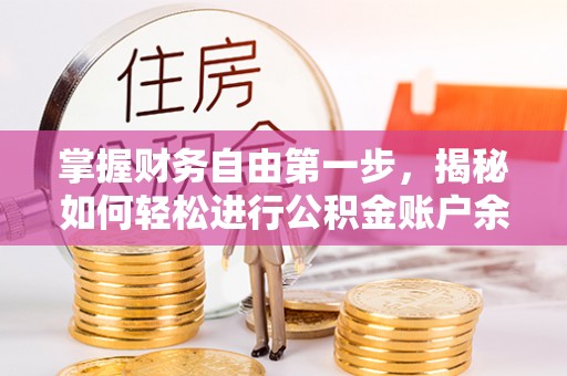 定远掌握财务自由第一步，揭秘如何轻松进行公积金账户余额查询
