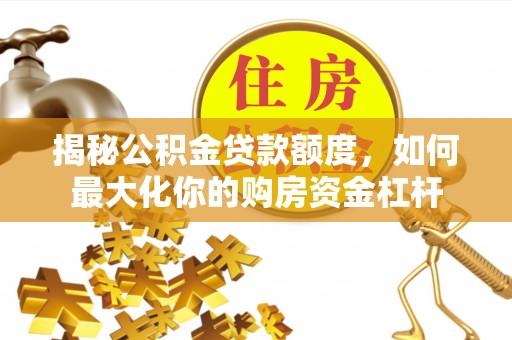 定远揭秘公积金贷款额度，如何最大化你的购房资金杠杆